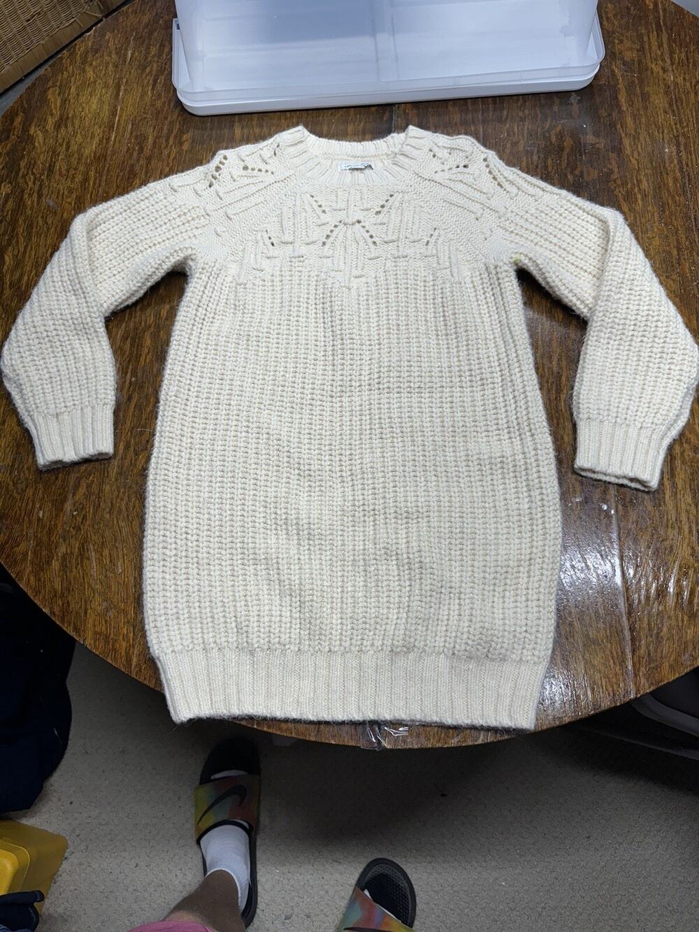 American Eagle Dress Womens Medium White Ribbed Knit